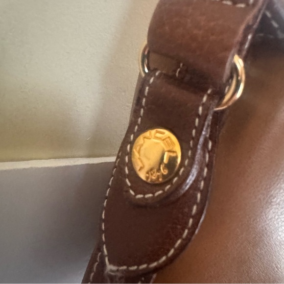 LANCEL Vintage 80s 90 Leather Shoulder Hobo Crossbody Bag Logo Minimalist Brown - Picture 11 of 16